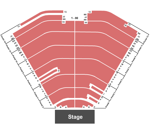 Seating chart for Ruth Eckerd Hall